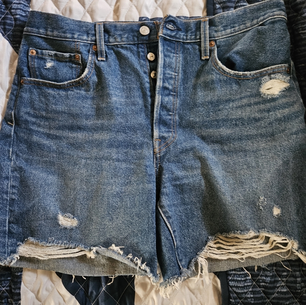 Levi's Blue Distressed Denim Jeans